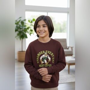 Old Navy Burgundy Kids Sweatshirt with Motivational Graphic